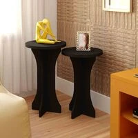 Luck End Tables Black  HOMZY  3146
