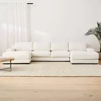 Sandra U Shape Sofa + 3 Free Cushions  HOMZY  HS590