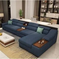 Amna L Shape Sofa + 3 Free Cushions  HOMZY  HS1327