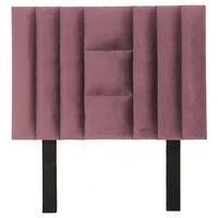 Nur Vertical Blocks Panel Headboard Queen-Pink  HOMZY