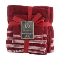 Plush 3 Piece Set - Bath Towel, Hand Towel and Face Cloth - 100% Cotton  HOMZY  TWL603