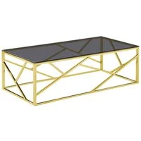 Geometric Coffee Table- Gold  HOMZY