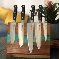 Turquoise Epoxy-Wood Knife Stand  HOMZY  349