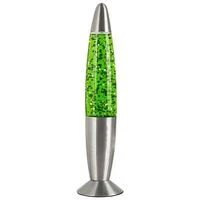Glitter Lamp Green Water with Silver Metal Cap & Base | H30GN  HOMZY  H30GN