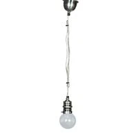 Hand Made Solid Brass Nickel Plated Hanging Lamp with Clear Glass Ball | MET1739  HOMZY  MET1739
