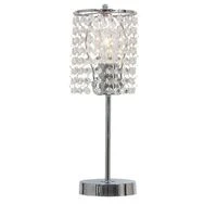 Polished Chrome Table Lamp with Clear Acrylic Crystals |TL812  HOMZY  TL812