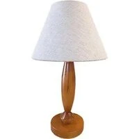 Solid Wood Lamp Stand+ White Colour Lamp Shade | WF129  HOMZY  WF129-Wooden