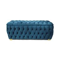 Designer Concepts Ava Storage Box Large- Queen- Blue  HOMZY