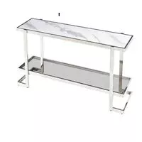 Marble top silver console  HOMZY  ASH019b