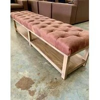 Tufted Leather Bench  HOMZY  D3TLB00006