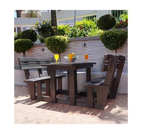 Picnic Table & Bench 4 Seater with Backrest  HOMZY  UTP014