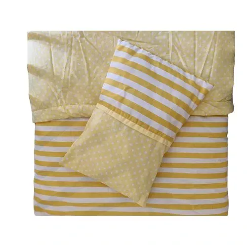 Yellow Stripes Baby Comforter Set 120X80 Inc Pillow  HOMZY  EH0176