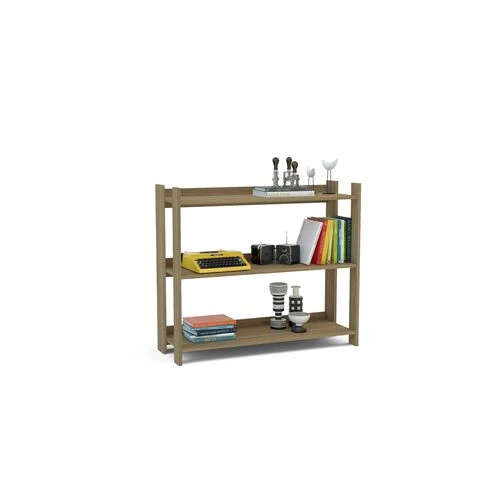 Platina Brown Low Bookcase  HOMZY  2323.003