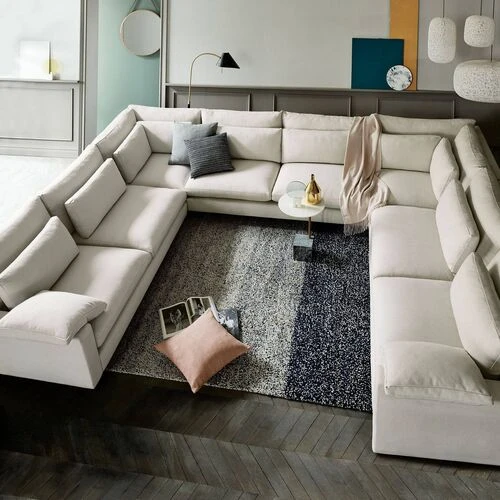 Cortney U Shape Sofa + 3 Free Cushions  HOMZY  HS857