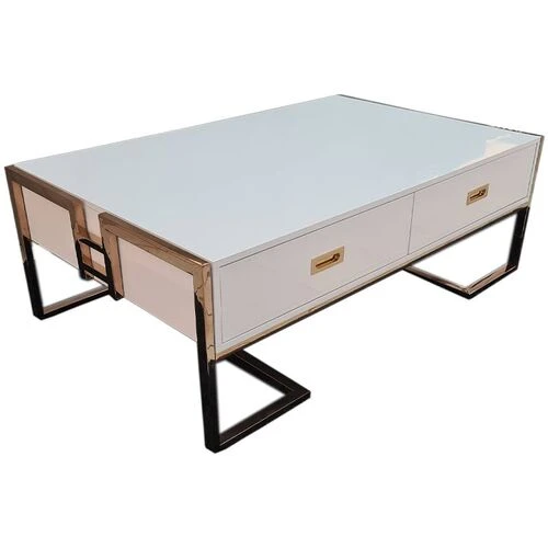 Roze Coffee Table- White  HOMZY
