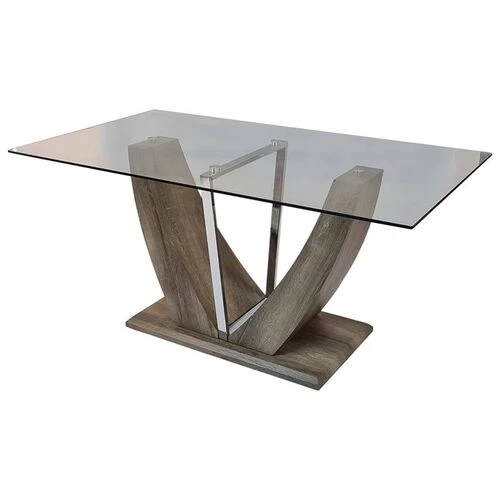 Selene Glass Dining Table Only  HOMZY