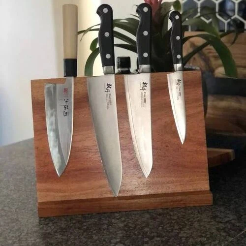 Plain Blackwood Magnetic Kitchen-Knife Stand  HOMZY  353