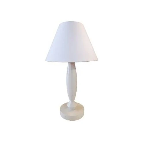 Solid Wood Lamp Stand+ White Colour Lamp Shade | WF129  HOMZY  WF129-White