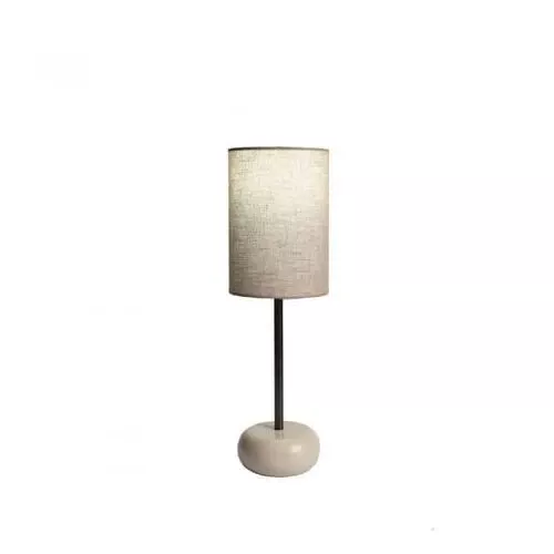 Solid Wood Lamp with Pipe, Cream Wooden Base + Beige Shade | WF120  HOMZY  WF120 - S164
