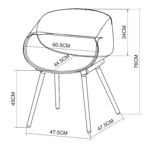 Californian Dining Chair  HOMZY  CD200