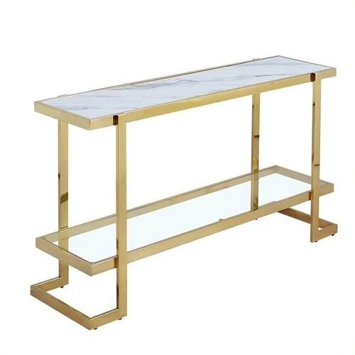 Marble top gold console  HOMZY  ASH019a