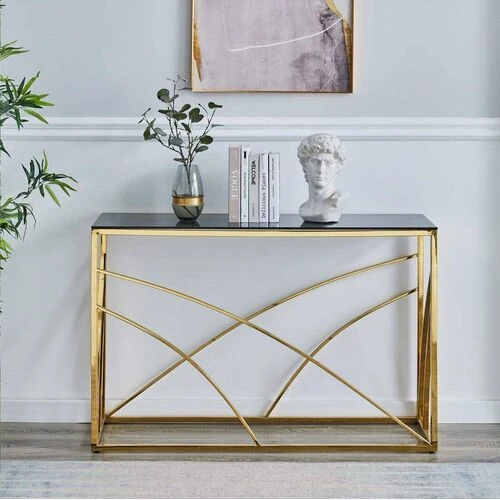 Lux gold dessert/ console table  HOMZY  ASH041