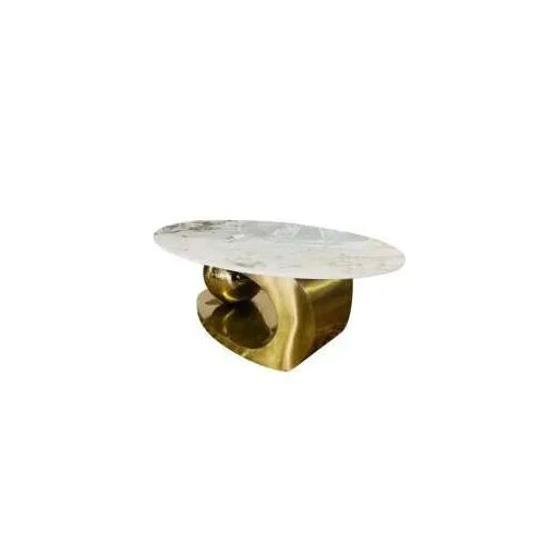 Modern Light Marble Luxury Spheric Coffee Table  HOMZY  MT001