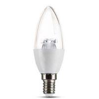 Candle Transparent LED 3 Watt E14 Light Bulb - 10 Pack - Cool White  HOMZY  DL0123