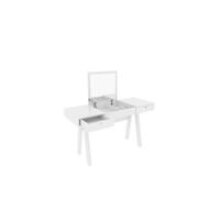 Dressing table with 2 drawer, Mirror WHITE  HOMZY  PE2002.0001
