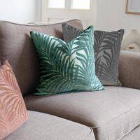 Cushion - Tropical Velvet Square Design - 45cm  HOMZY  NB6100230-grn