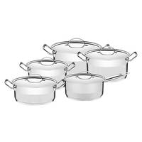 Tramontina 10 Piece Stainless Steel Triple Bottom Cookware Set  HOMZY  65620/186
