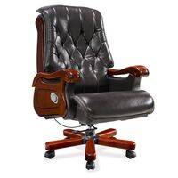 GOF Furniture - Leroy Genuine Leather Office Chair  HOMZY