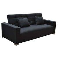 Black Sleeper Sofa – Double bed when open – Armed – Metal legs  HOMZY  SC904BL