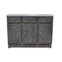 Narrow grey cabinet – 3 Doors and 3 Drawers- Grey: P range  HOMZY  KUBUP3DG