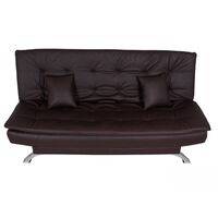 Torres Sleeper Couch - Faux Leather (PU) - Brown  HOMZY