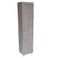 Single-Door Cupboard – Upright – Grey Wood – 2 shelves – Raised  HOMZY