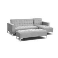 Corner Couch Sleeper - Grey Tapestry - Ottoman included  HOMZY  SC919GT