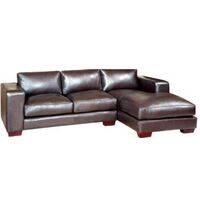 Zimbali L-Shaped Corner Unit With Daybed Full Genuine Leather  HOMZY  ZIM-DB