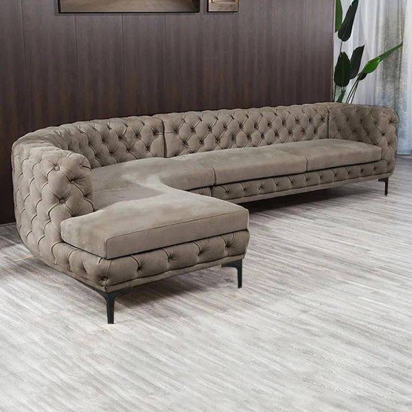 Ferdane L Shape Sofa + 3 Free Cushions  HOMZY  HS837